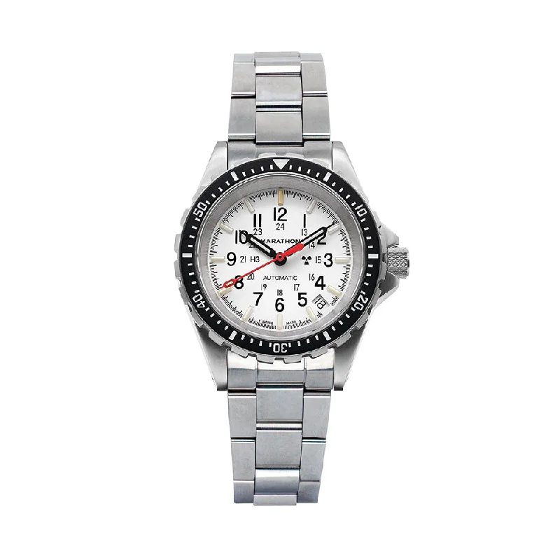 men's chronograph watches with ergonomic style design for comfort -Arctic Edition Type II - Diver's Automatic (MSAR® Auto) No Government Markings 36mm - White on Bracelet