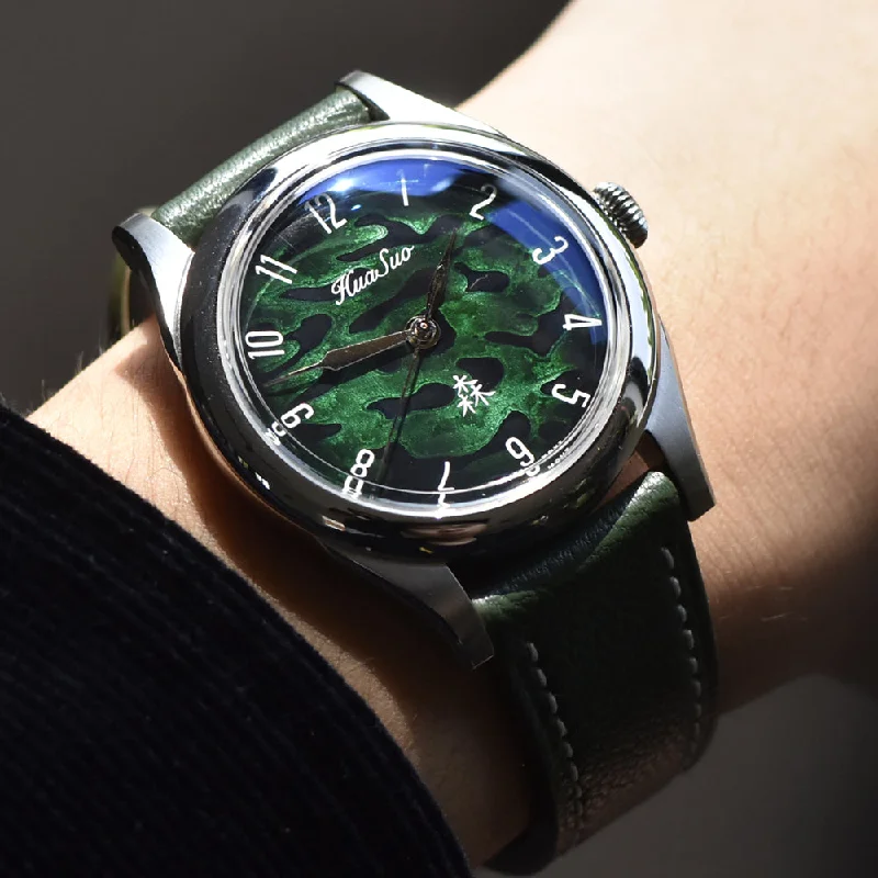 men's climbing watches for rock climbing -HuaSuo 38mm Lacquered Dial PT5000 Automatic Watch men's climbing watches for rock climbing -HuaSuo 38mm Lacquered Dial PT5000 Automatic Watch