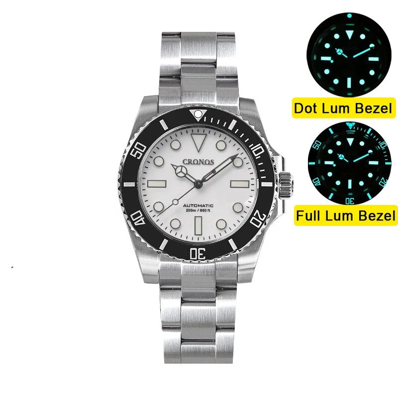 White dial-green bezel