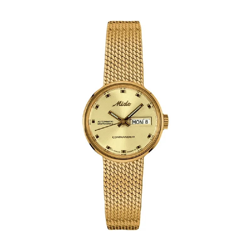 men's pilot watches with silicone straps -Commander 1959 Champagne Dial Gold-Tone