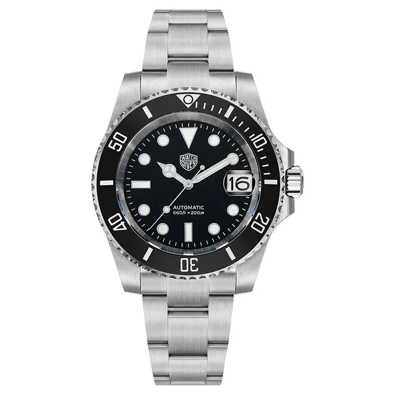 men's dive watches with alarm -Watchdives WD5512 NH35 Mechanical Sub Diver Watch