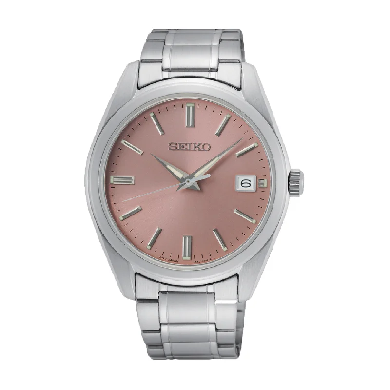 men's digital watches for athletes -SEIKO SUR523P1 QUARTZ ANALOG 3 HANDS DATE MEN WATCH