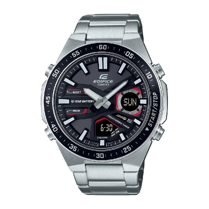 men's Cartier with canvas straps -CASIO EDIFICE EFV-C110D-1A4VDF ANALOG DIGITAL MEN WATCH men's Cartier with canvas straps -CASIO EDIFICE EFV-C110D-1A4VDF ANALOG DIGITAL MEN WATCH