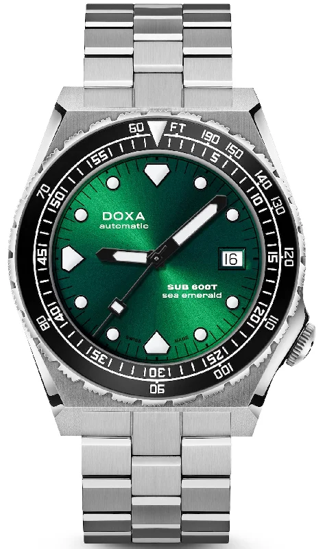 men's mechanical watches with personalized engraving display function -Doxa SUB 600T Sea Emerald Ceramic Bracelet men's mechanical watches with personalized engraving display function -Doxa SUB 600T Sea Emerald Ceramic Bracelet