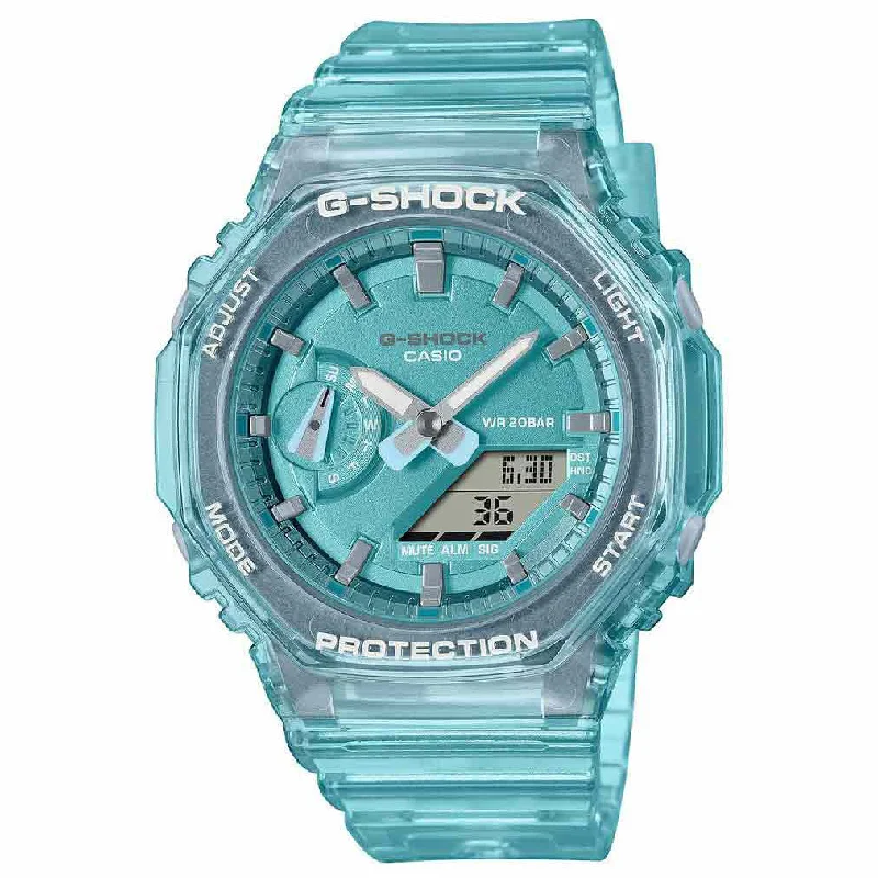 Unisex Anniversary Design Watches-Casio G-Shock Unisex Blue Watch GMA-S2100SK-2AER