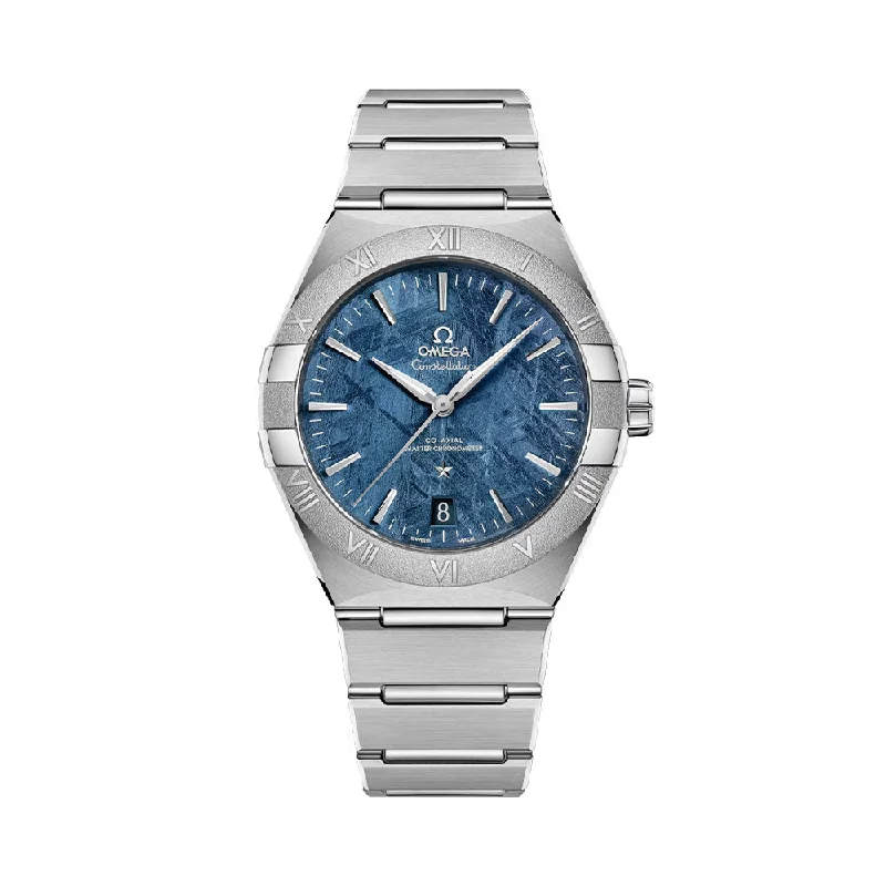 men's chronograph watches with stopwatch display function -Constellation Co-Axial Master Chronometer 41mm - Blue Meteorite on Bracelet men's chronograph watches with stopwatch display function -Constellation Co-Axial Master Chronometer 41mm - Blue Meteorite on Bracelet
