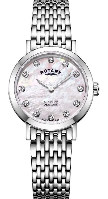 women's Rotary with silicone straps -Rotary Watch Windsor Ladies D