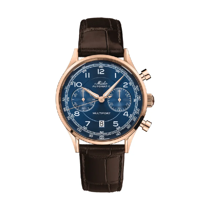 men's dive watches with sleek design -Multifort Patrimony Chronograph Blue