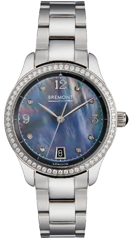 women's mechanical watches with spring drive display function -Bremont Solo Lady K Tahitian Mother of Pearl