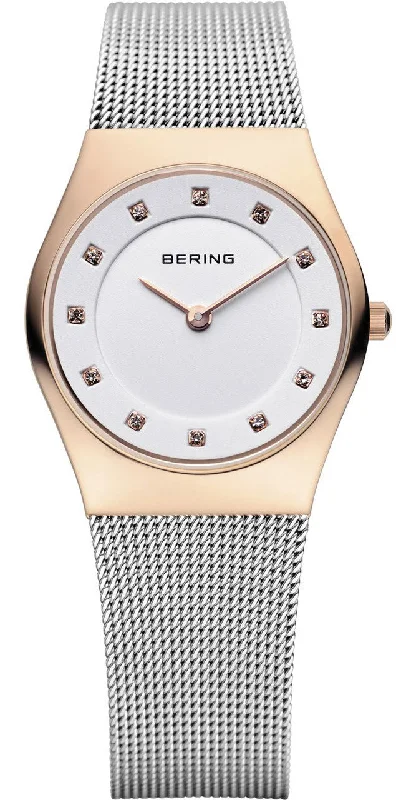 women's Bering with leather straps -Bering Classic Ladies