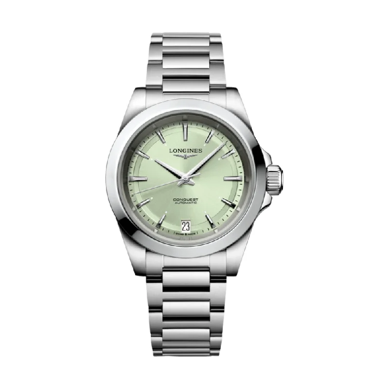 men's chronograph watches for sailing enthusiasts -Conquest 34mm Sunray Green