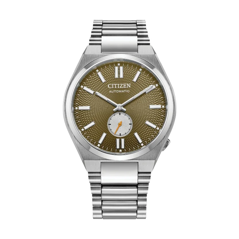 men's dive watches with bidirectional bezel -Tsuyosa Small Seconds 40mm Green