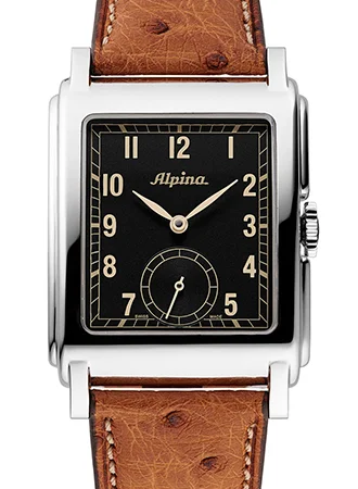 Men's Birthday Dress Watches-Alpiner Heritage Carree Automatic Black Ref. AL-530BA3C6