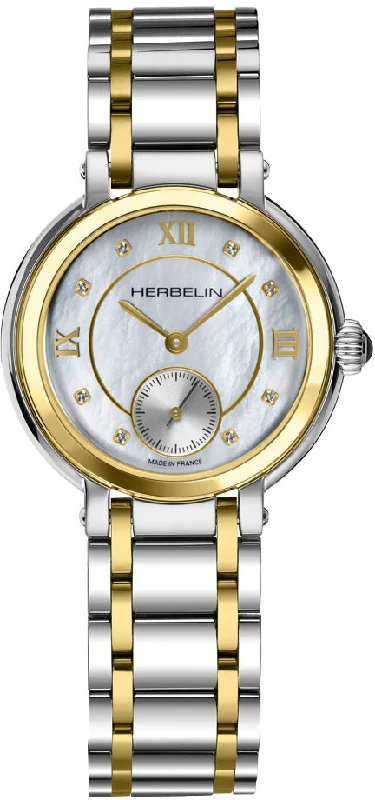 women's mechanical watches with backlight design -Herbelin Galet Ladies