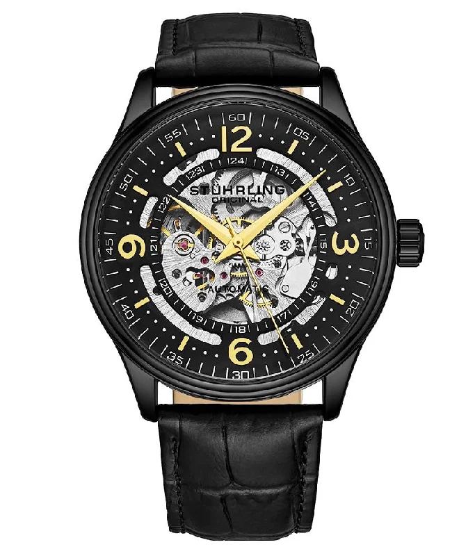 Black Dial/Black Case/Black Leather Strap