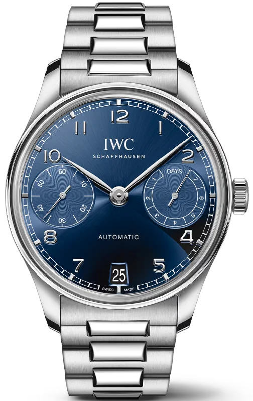 men's mechanical watches with automatic design -IWC Portugieser Automatic 42 Blue