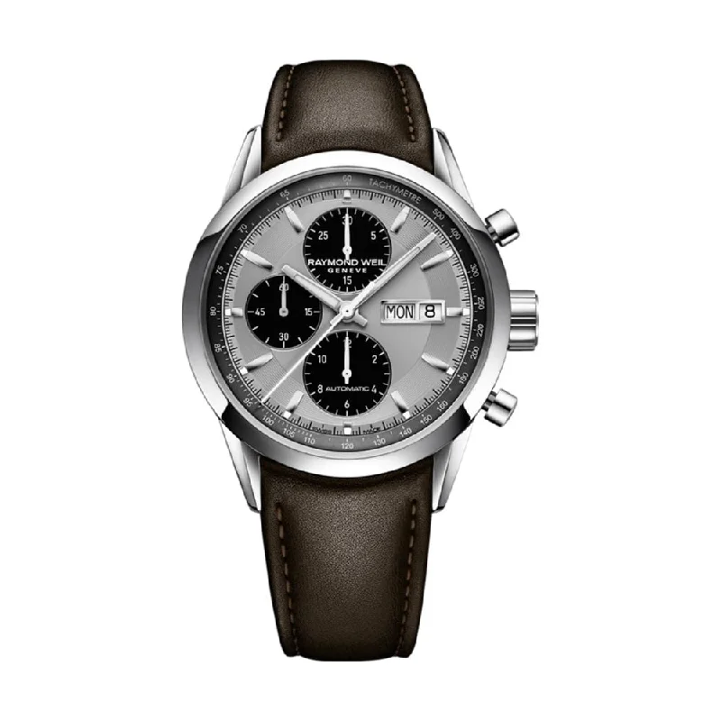 men's digital watches with scratch-resistant style design -Freelancer Chronograph Silver Dial