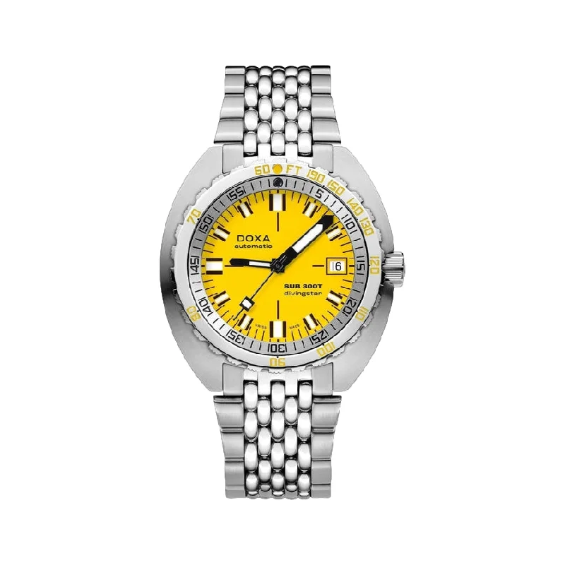 men's dive watches for young men -Sub 300T Divingstar Yellow Dial on Bracelet, 42.5mm men's dive watches for young men -Sub 300T Divingstar Yellow Dial on Bracelet, 42.5mm