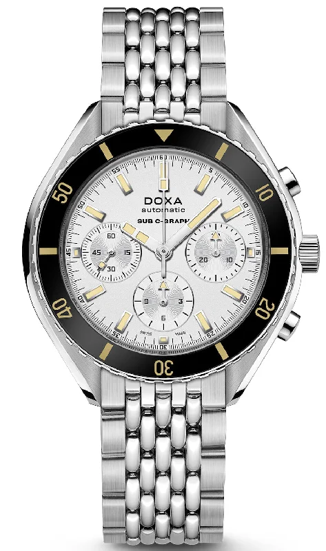 men's mechanical watches with chronograph design -Doxa SUB 200 C-Graph Searambler Bracelet