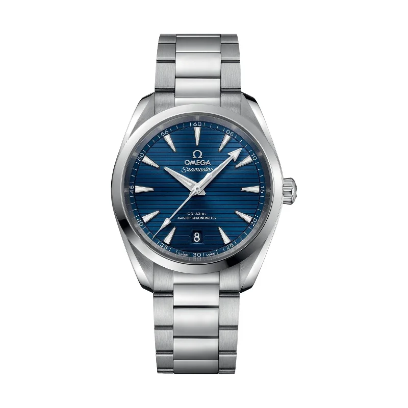 men's pilot watches with personalized engraving design -Seamaster Aqua Terra 150M Co-Axial Master Chronometer 38 mm - Blue on Bracelet men's pilot watches with personalized engraving design -Seamaster Aqua Terra 150M Co-Axial Master Chronometer 38 mm - Blue on Bracelet