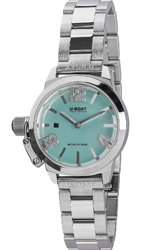 women's mechanical watches with chronograph display function -U-Boat Classico Lady 30 Aquamarine D women's mechanical watches with chronograph display function -U-Boat Classico Lady 30 Aquamarine D