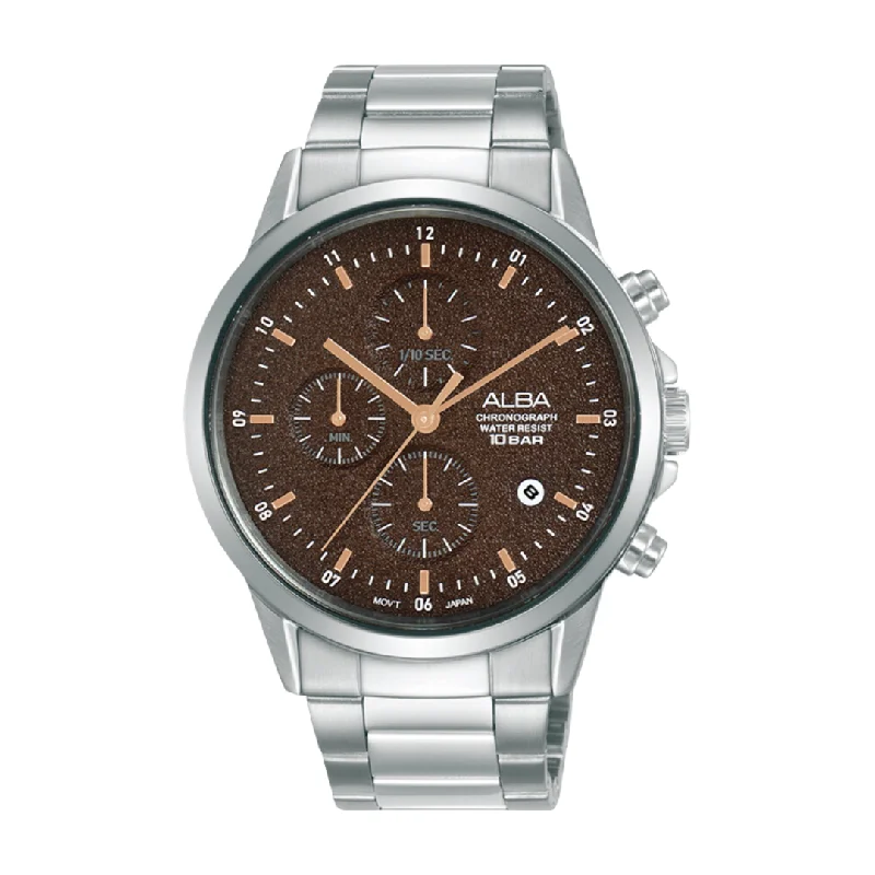 women's mechanical watches for casual wear -ALBA AM3861X PRESTIGE QUARTZ CHRONOGRAPH 3 HANDS DATE MEN WATCH