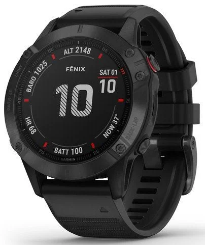 Smart Watches for Mens Interchangeable Straps-Garmin Watch Fenix 6 Pro Black D