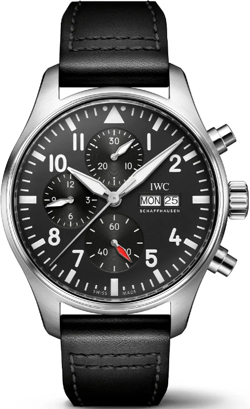 men's chronograph watches with minimalist style design -IWC Pilots Chronograph