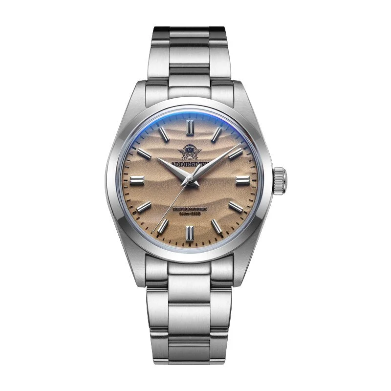 men's climbing watches for mountaineering -Addiesdive 36mm Sand Dial Quartz Watch AD2030