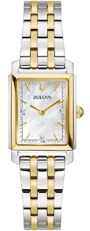 women's Bulova dual time zone watches -Bulova Diamond Bracelet Ladies