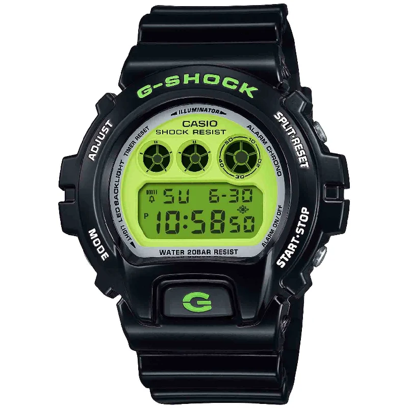 sleek men's skeletonized watches with minimalistic dials -G-Shock DW6900 Vibrant Black sleek men's skeletonized watches with minimalistic dials -G-Shock DW6900 Vibrant Black