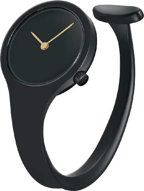 Women Georg Watches Price-Georg Jensen Vivianna Black PVD 27mm X Small