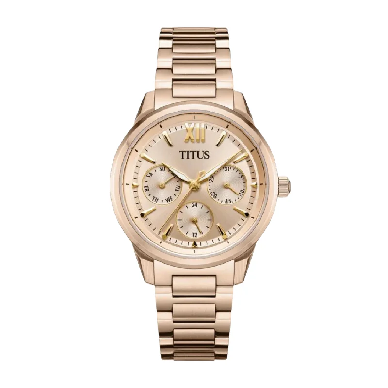 women's mechanical watches with magnetic-resistant design -SOLVIL ET TITUS FASHIONISTA W06-03346-007 MULTI-FUNCTION QUARTZ WOMEN WATCH