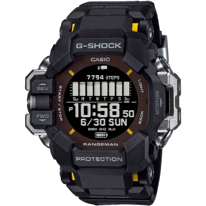men's skeletonized watches for adventurous men -G-Shock GPRH1000 Rangeman GPS Solar Black