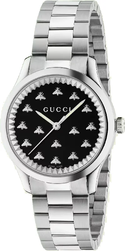 women's mechanical watches with logo engraving design -Gucci G-Timeless