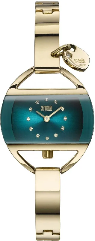 women's Storm alarm watches -Storm Temptress Charm Gold Teal D