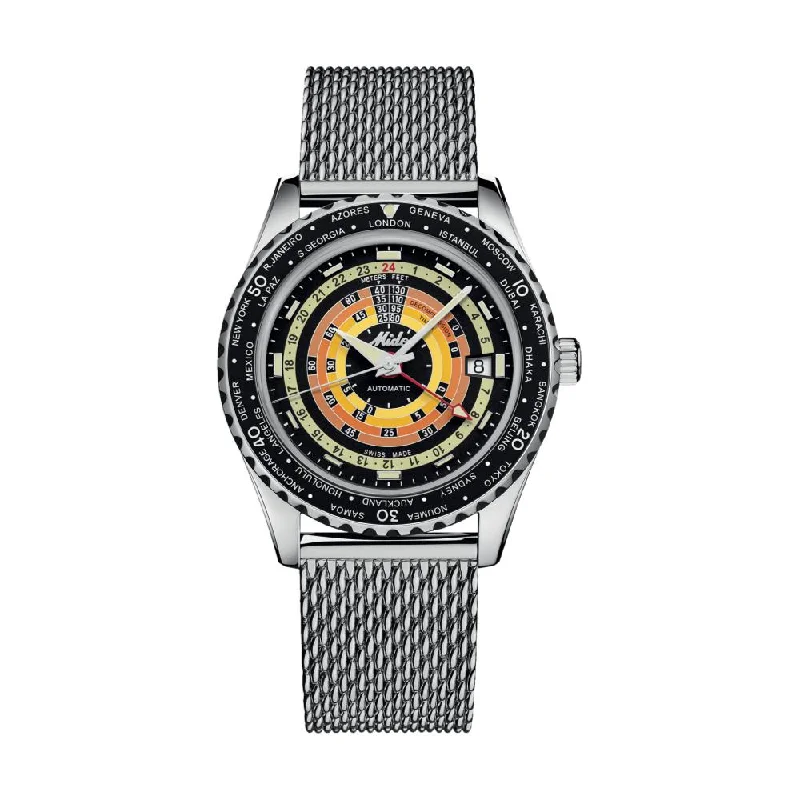 men's digital watches for runners -Ocean Star Decompression Worldtimer Black