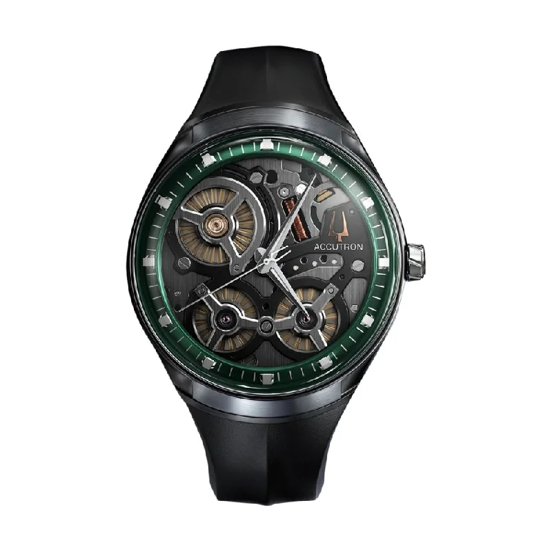 men's dive watches with interchangeable straps -ElectroStatic Spaceview DNA Green and Grey men's dive watches with interchangeable straps -ElectroStatic Spaceview DNA Green and Grey