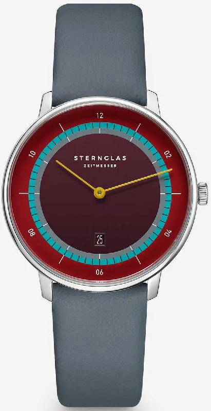 women's mechanical watches with GPS navigation -Sternglas Naos XS Edition Argo Red