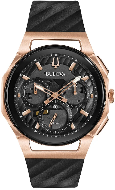 men's mechanical watches with commemorative edition display function -Bulova Curv Mens