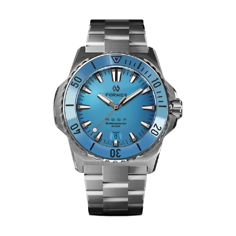 affordable-sapphire dress-Baby REEF Automatic Chronometer COSC 300M Bahama 39.5 mm - Blue on Bracelet affordable-sapphire dress-Baby REEF Automatic Chronometer COSC 300M Bahama 39.5 mm - Blue on Bracelet
