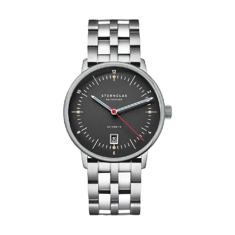 men's pilot watches for professionals -Naos Pro Automatik Anthracite on Bracelet