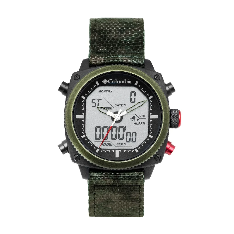 Unisex Everyday Wear Style Watches-Columbia Green Camo Ridge Runner Watch CSC05-002 Unisex Everyday Wear Style Watches-Columbia Green Camo Ridge Runner Watch CSC05-002