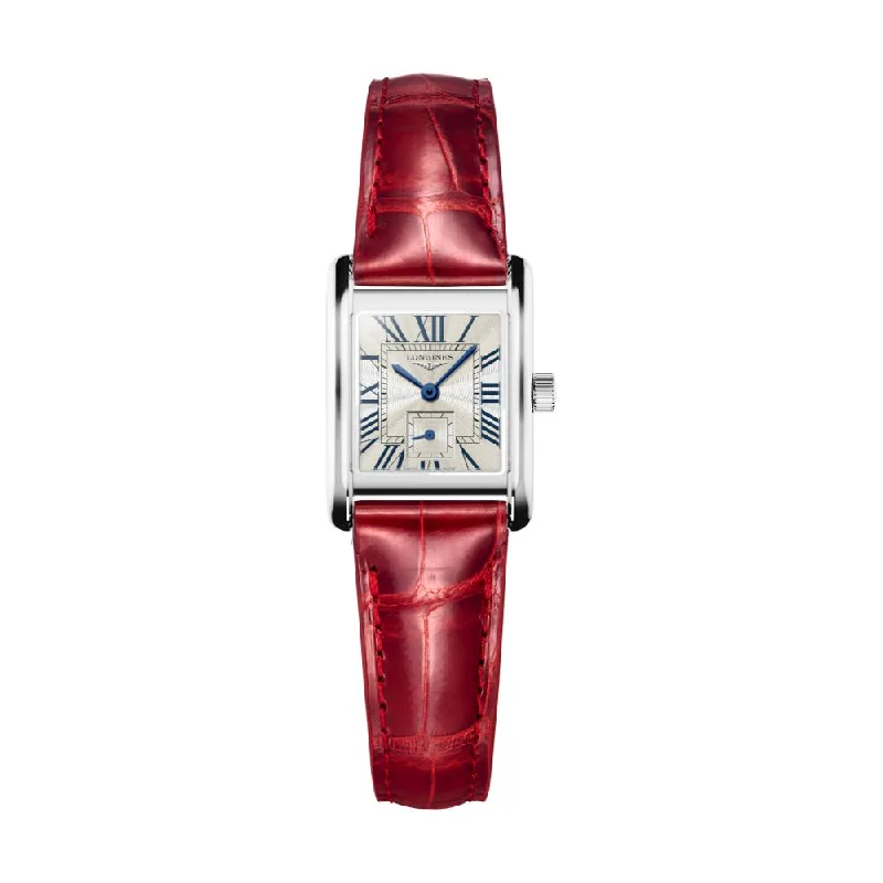 men's chronograph watches with mechanical style design -Mini DolceVita Red Alligator Strap men's chronograph watches with mechanical style design -Mini DolceVita Red Alligator Strap