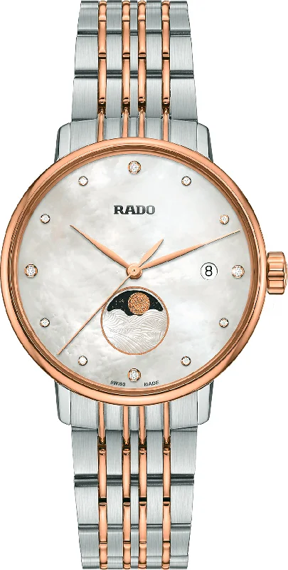 Rado women's watches with high-quality craftsmanship-Rado Watch Coupole Classic Quartz Moonphase Rado women's watches with high-quality craftsmanship-Rado Watch Coupole Classic Quartz Moonphase