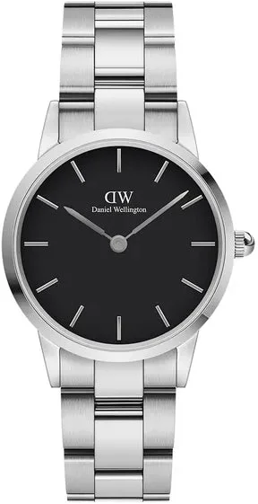 women's mechanical watches with solar display function -Daniel Wellington Watch Iconic Link Black 28mm