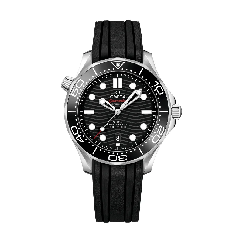 tuxedo-matching watches-Seamaster Diver 300M Co-Axial Master Chronometer 42mm - Black on Rubber Strap tuxedo-matching watches-Seamaster Diver 300M Co-Axial Master Chronometer 42mm - Black on Rubber Strap