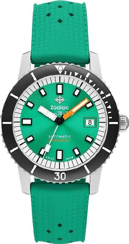 men's mechanical watches with durable design -Zodiac Super Sea Wolf Compression