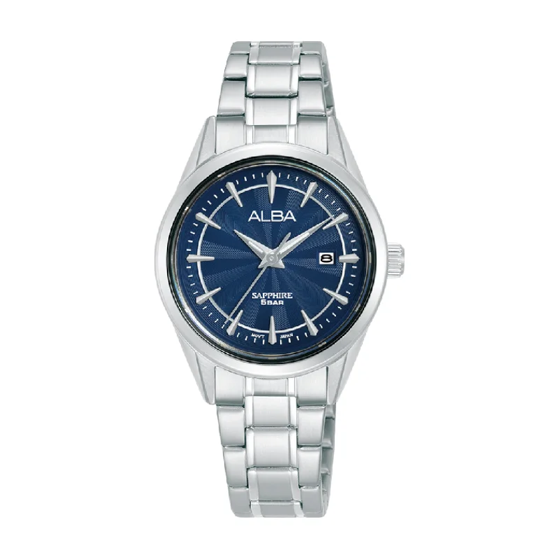 women's mechanical watches for formal events -ALBA AH7CJ7X PRESTIGE QUARTZ 3 HANDS DATE WOMEN WATCH