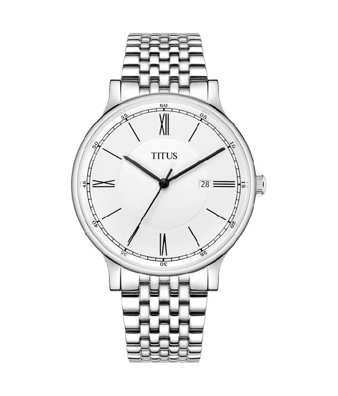 men's digital watches with triple time zone style design -SOLVIL ET TITUS CLASSICIST W06-03044-002 3 HANDS DATE QUARTZ MEN WATCH